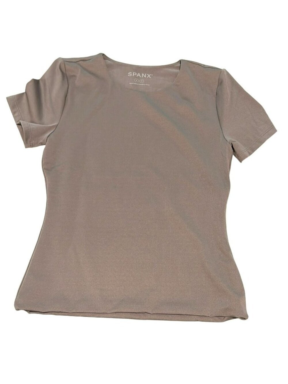 Spanx Smoothing Jersey Short Sleeve Crew Tee Smoke Gray Size Small New